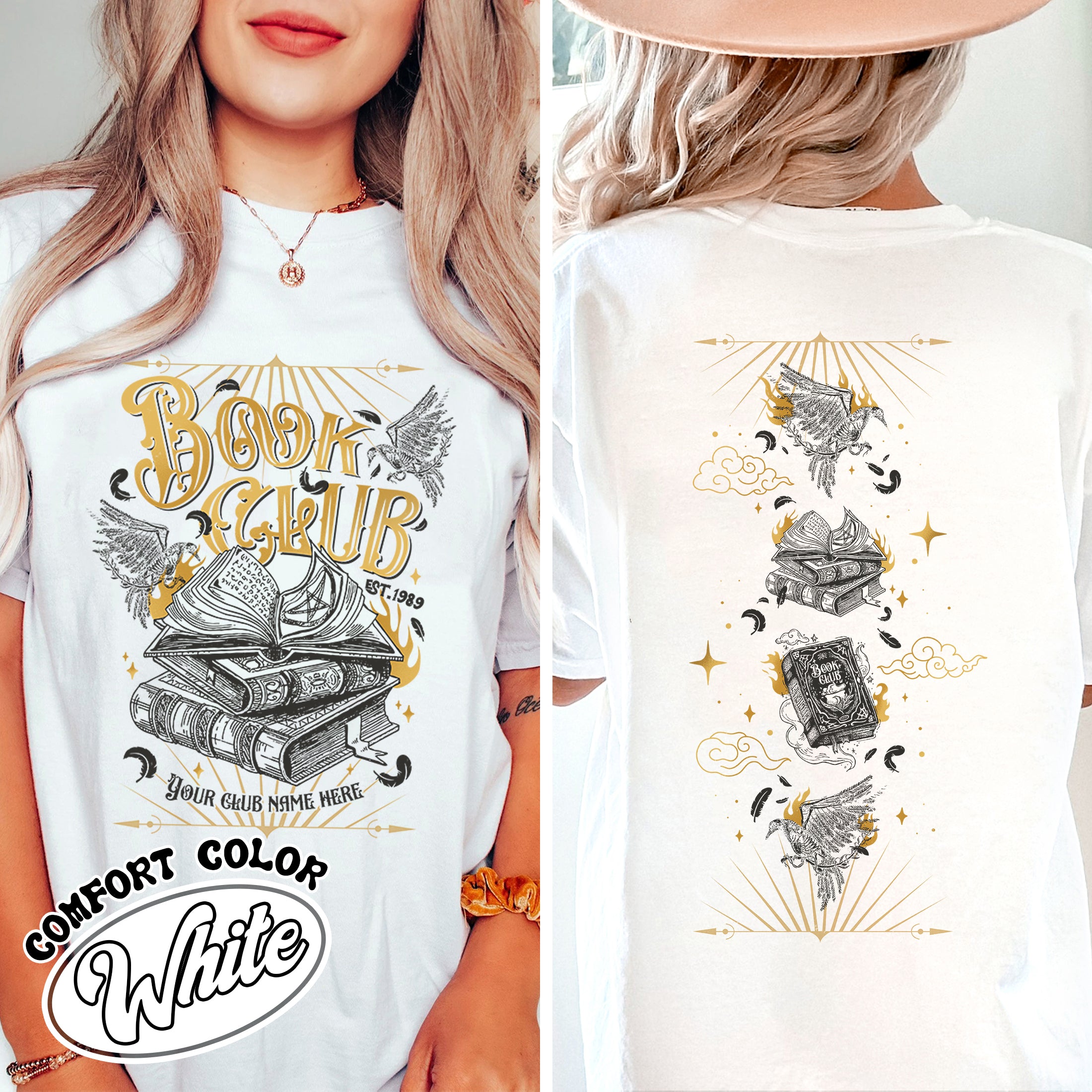 Custom Book Club Comfort Color Shirt - Vintage Fantasy Book Club T-Shirt Women's Custom Romantasy Shirt 9 custom book club comfort color shirt vintage fantasy book club t shirt womens custom romantasy shirt ag3pk