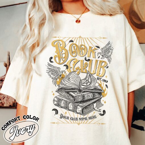 custom book club comfort color shirt vintage fantasy book club t shirt womens custom romantasy shirt l1fkp