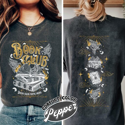 custom book club comfort color shirt vintage fantasy book club t shirt womens custom romantasy shirt nbyvd