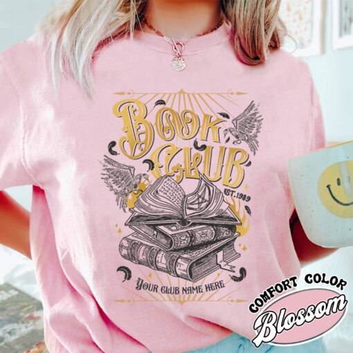 custom book club comfort color shirt vintage fantasy book club t shirt womens custom romantasy shirt