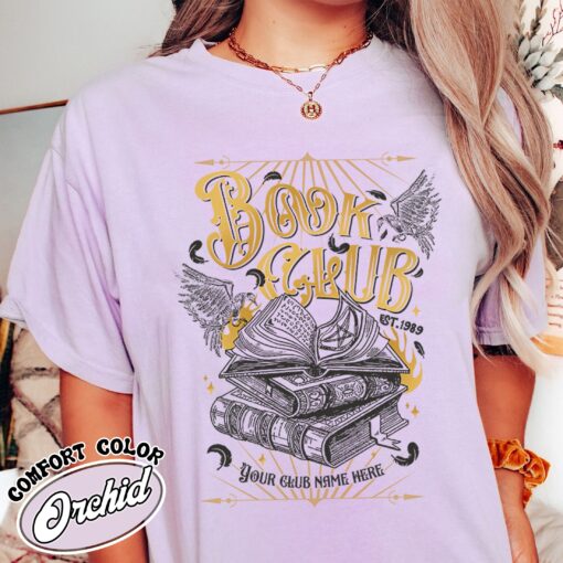 custom book club comfort color shirt vintage fantasy book club t shirt womens custom romantasy shirt yqhts