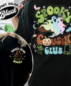 custom cousin crew shirt spooky custom cousin vintage t shirt personalized womens halloween shirt gbmme