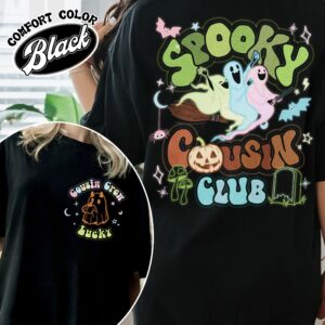 custom cousin crew shirt spooky custom cousin vintage t shirt personalized womens halloween shirt gbmme