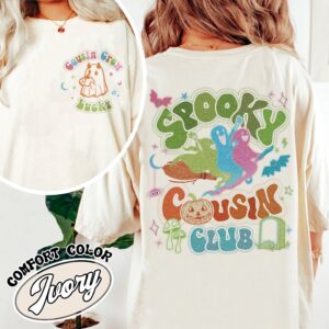 custom cousin crew shirt spooky custom cousin vintage t shirt personalized womens halloween shirt oarct