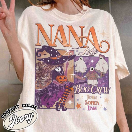 custom halloween nana witch shirt personalized nana witch vintage halloween t shirt custom womens shirt chpfn