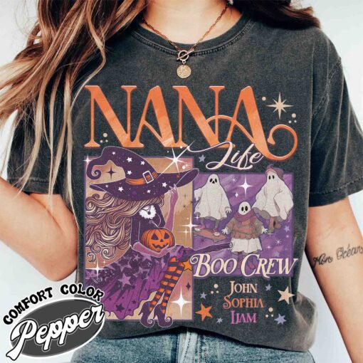 custom halloween nana witch shirt personalized nana witch vintage halloween t shirt custom womens shirt rdlrw