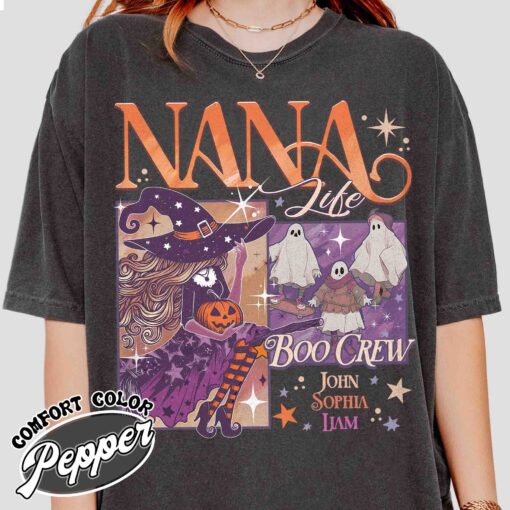 custom halloween nana witch shirt personalized nana witch vintage halloween t shirt custom womens shirt