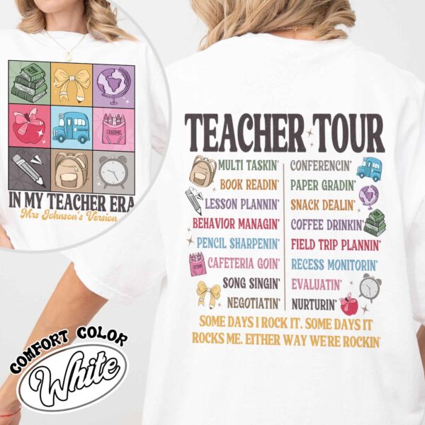 custom name teacher shirt abcd teacher tour vintage t shirt womens back to school custom shirt schqp