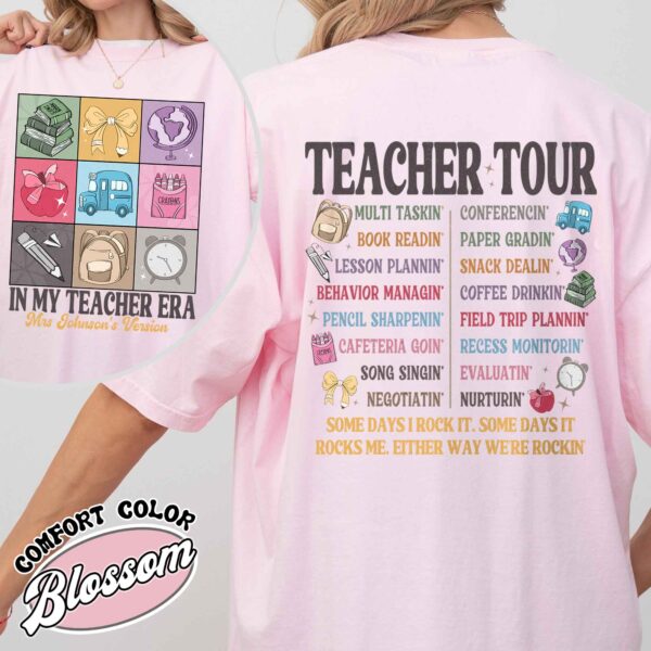 custom name teacher shirt abcd teacher tour vintage t shirt womens back to school custom shirt w6fma