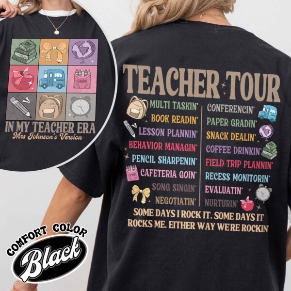 custom name teacher shirt abcd teacher tour vintage t shirt womens back to school custom shirt zpoor