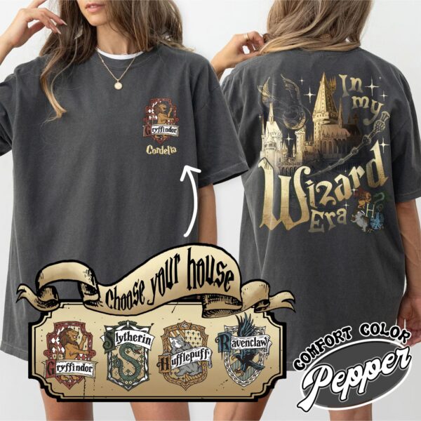 custom wizard houses shirt wizard school house vintage t shirt womens fantasy era shirt gim57