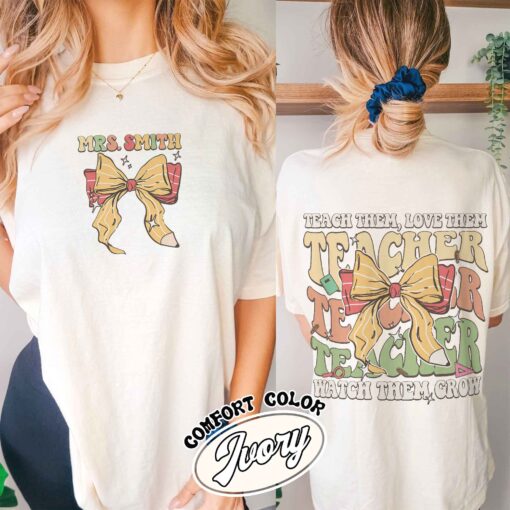 customized teacher shirt back to school custom teacher vintage t shirts womens appreciation gift ingtl