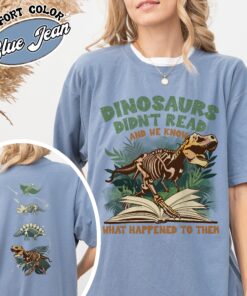 dinosaurs didnt read and we know what happened to them shirt funny dino vintage t shirt book lover womens shirt btb7y