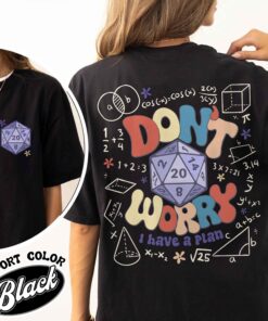 dont worry i have a plan shirt funny gamer vintage t shirt dnd dice set womens gamer shirt e7v7f