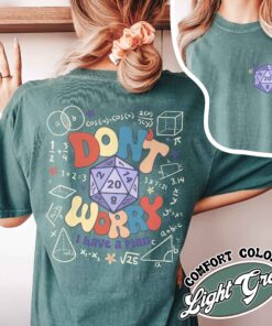 dont worry i have a plan shirt funny gamer vintage t shirt dnd dice set womens gamer shirt phn3u