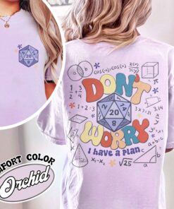 dont worry i have a plan shirt funny gamer vintage t shirt dnd dice set womens gamer shirt rq8se