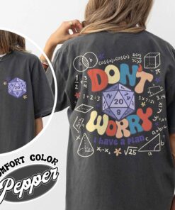 dont worry i have a plan shirt funny gamer vintage t shirt dnd dice set womens gamer shirt ula7l