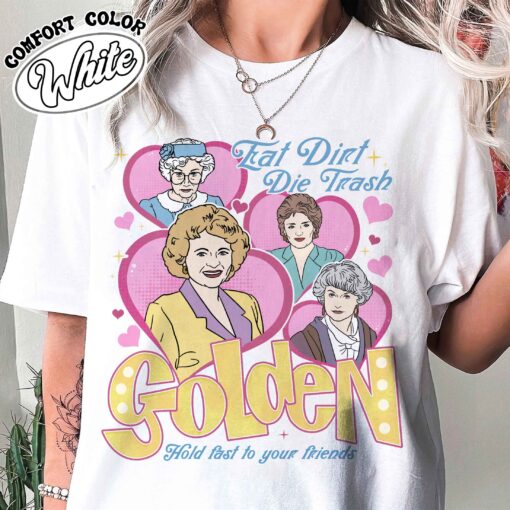 eat dirt die trash stay golden with pocket graphic tee funny vintage mom t shirt womens sarcastic shirt ie6vh