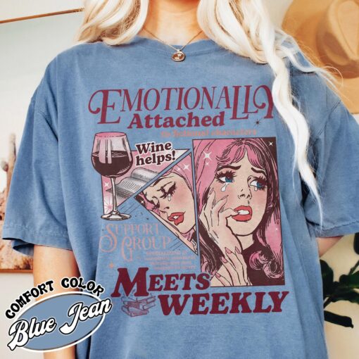 emotionally attached to fictional characters shirt retro bookish vintage t shirt womens romance reader shirt bqgsd