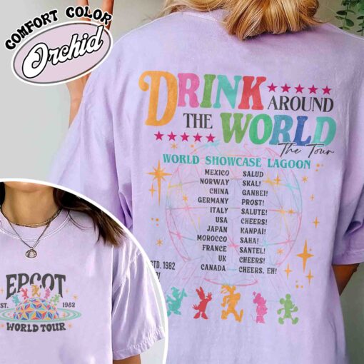 epcot drink around the world shirt vintage epcot drinking t shirt womens party shirt ehc5e