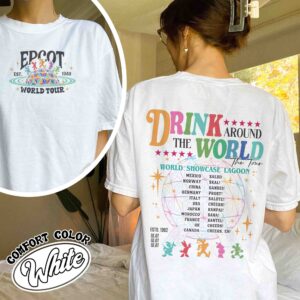 epcot drink around the world shirt vintage epcot drinking t shirt womens party shirt elaff