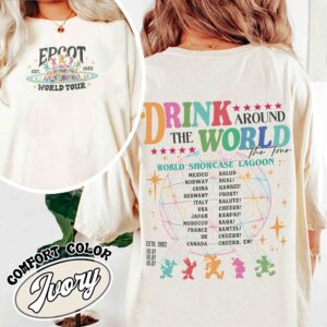 epcot drink around the world shirt vintage epcot drinking t shirt womens party shirt sfdbx