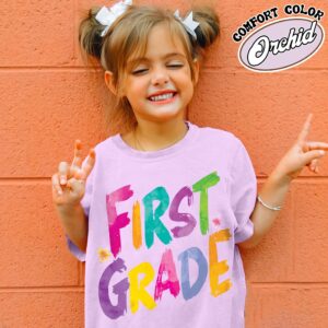 first grade teacher shirt 100 days of school vintage t shirt womens elementary school gift in my first grade era ayjxy