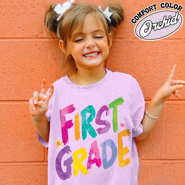 first grade teacher shirt 100 days of school vintage t shirt womens elementary school gift in my first grade era