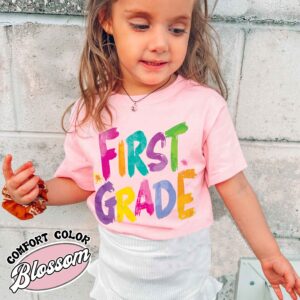 first grade teacher shirt 100 days of school vintage t shirt womens elementary school gift in my first grade era coxps