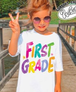 first grade teacher shirt 100 days of school vintage t shirt womens elementary school gift in my first grade era hp1bb