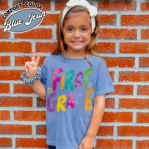 first grade teacher shirt 100 days of school vintage t shirt womens elementary school gift in my first grade era