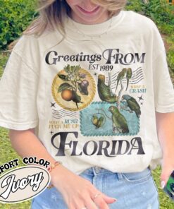 florida comfort colors shirt palm beach vintage t shirt womens trendy tropical summer shirt bqolx
