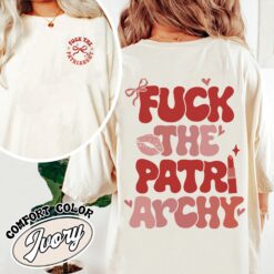 fuck the patriarchy comfort color shirt swiftie vintage feminist t shirt womens empowerment shirt jwq4e