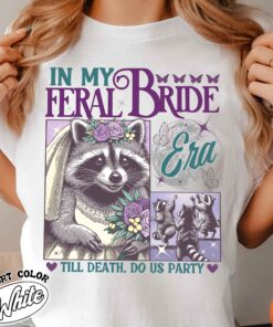 funny bride shirt raccoon bride vintage t shirt womens distressed wedding shirt luf7q