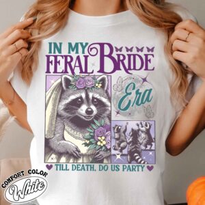 funny bride shirt raccoon bride vintage t shirt womens distressed wedding shirt luf7q