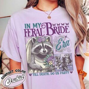 funny bride shirt raccoon bride vintage t shirt womens distressed wedding shirt usykc