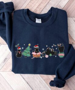 funny christmas cats sweatshirt with christmas cat family design for holiday wear and seasonal comfort 9lakf