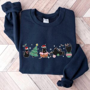 funny christmas cats sweatshirt with christmas cat family design for holiday wear and seasonal comfort 9lakf