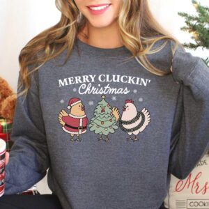 funny christmas chicken sweatshirt vintage farm animal t shirt ideal for chicken lovers and holiday gatherings 4xbfu