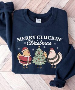 funny christmas chicken sweatshirt vintage farm animal t shirt ideal for chicken lovers and holiday gatherings dv6je