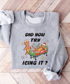 funny christmas nurse sweatshirt did you try icing it vintage t shirt for nurses comfortable crew neck design ideal for holiday celebrations ihux1 scaled