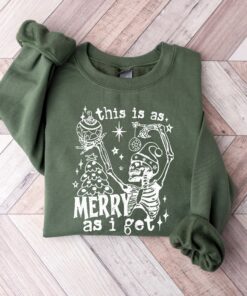 funny christmas shirt as merry as i get skeleton design unique vintage t shirt for holiday celebrations and festive events ibvvf