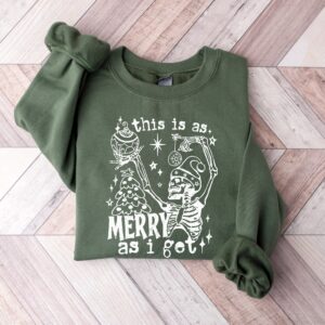 funny christmas shirt as merry as i get skeleton design unique vintage t shirt for holiday celebrations and festive events ibvvf