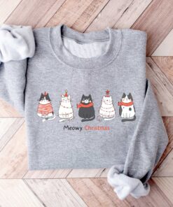 funny christmas shirt for cat lovers meowy christmas t shirt with cute cat design for holiday celebrations d3iju scaled