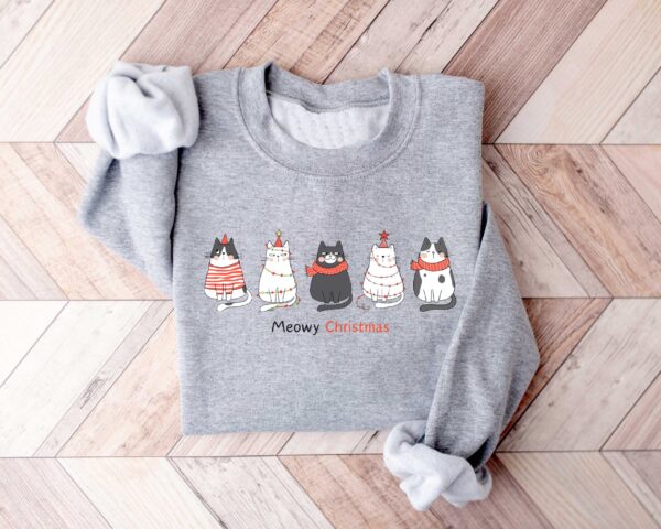 funny christmas shirt for cat lovers meowy christmas t shirt with cute cat design for holiday celebrations d3iju scaled