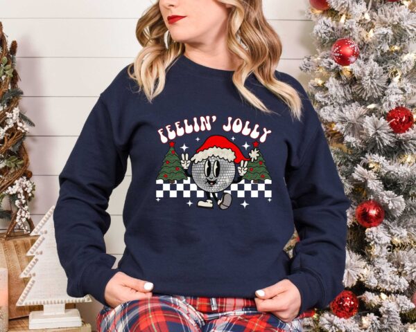 funny christmas shirt for kids feelin jolly toddler t shirt for holiday parties and family gatherings vintage style christmas apparel vm9gv scaled