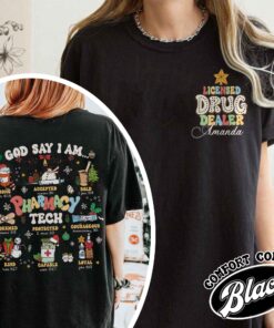 funny christmas shirt for pharmacy techs featuring bible verse design and unique pharmacy theme for nurses and future nurses 5pceq