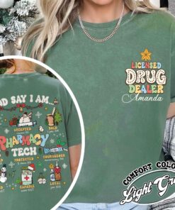 funny christmas shirt for pharmacy techs featuring bible verse design and unique pharmacy theme for nurses and future nurses fdsxo