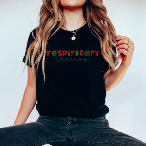 funny christmas shirt for respiratory therapists unique vintage t shirt celebrating respiratory therapy profession lpxhw