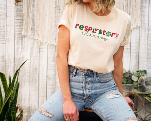 funny christmas shirt for respiratory therapists unique vintage t shirt celebrating respiratory therapy profession nmali